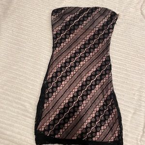 Strapless lace dress